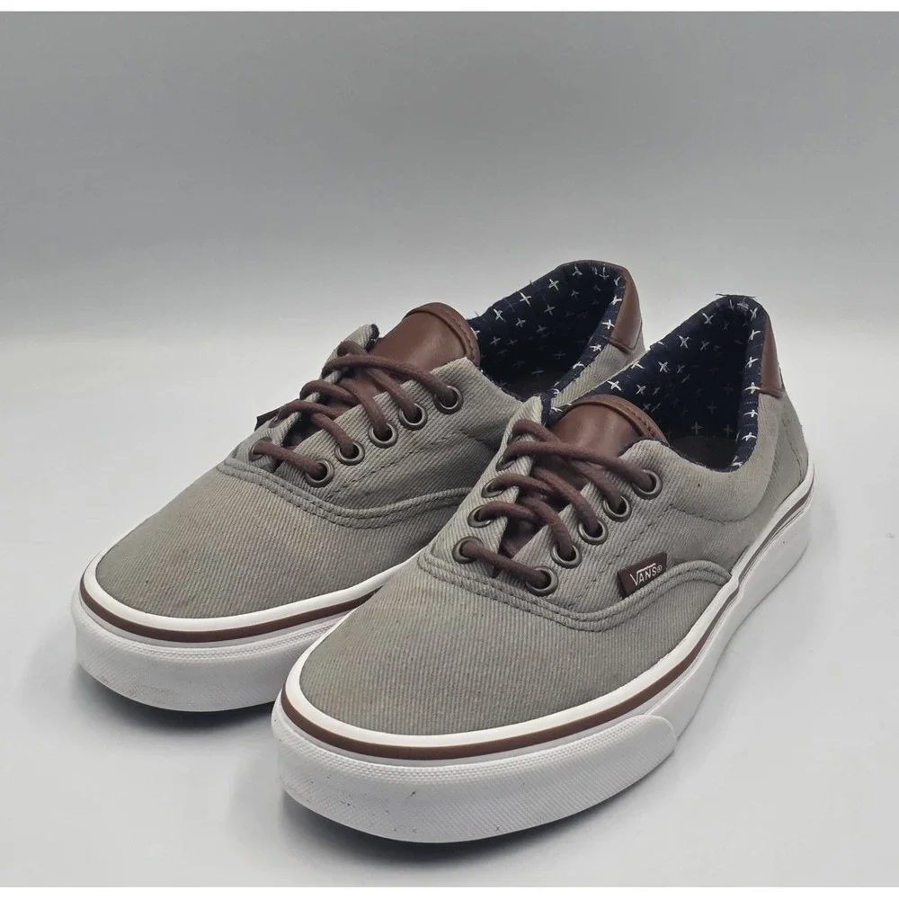 Vans Gray Brown Sneakers Men's 6.5 Women's 8 Low Top Casual 721356